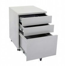GMP3 Mobile Drawer Pedestal. 460 Wide. 2 Single Drawers And 1 File Drawer. Lockable. Silver Grey